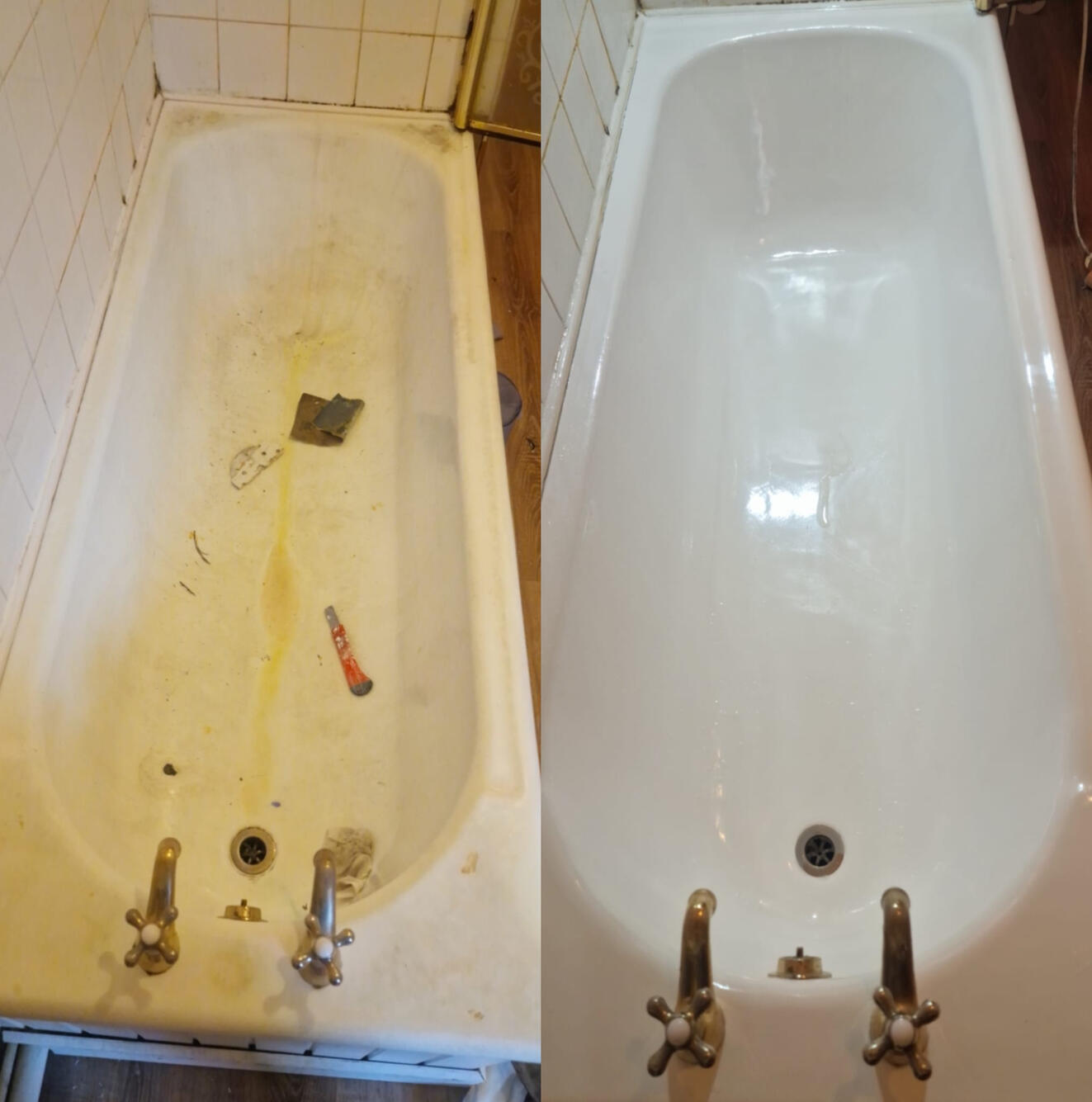 FARMERS BATH RE-ENAMELLED Steel bath resurfaced in Hungerford, Newbury